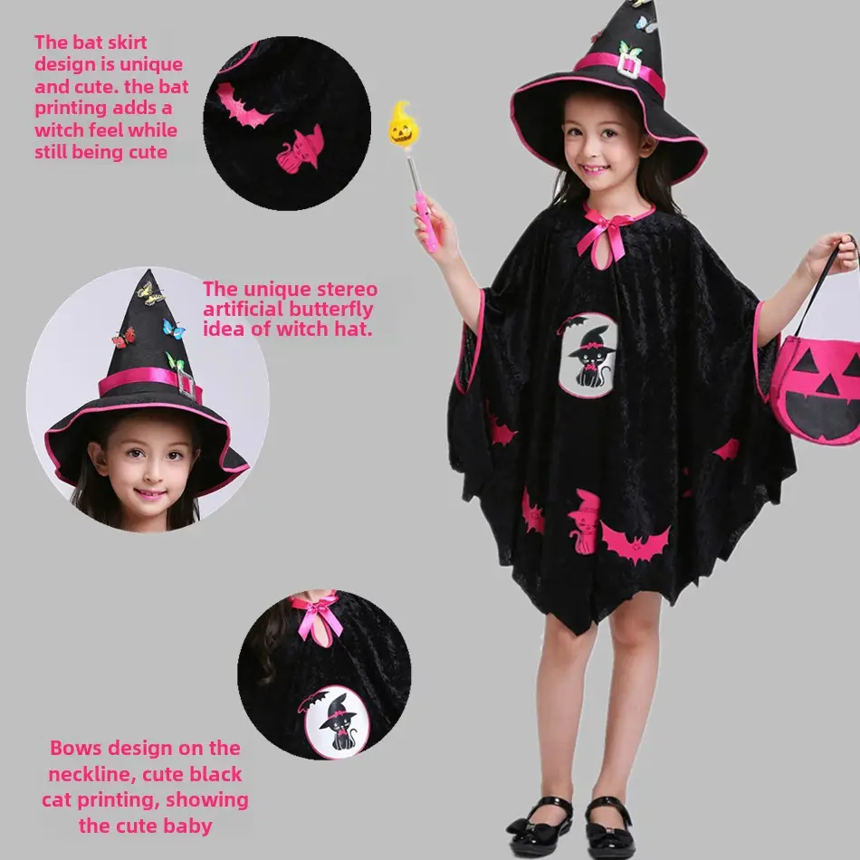 Halloween Witch Dress for Girls Orange Tulle Skirt - Image 28