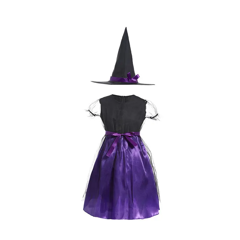 Halloween Witch Dress for Girls Orange Tulle Skirt - Image 39