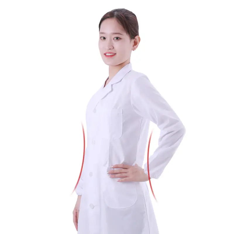 White Medical Lab Coat Long Short Sleeve Doctor Nurse Pharmacy - Image 3