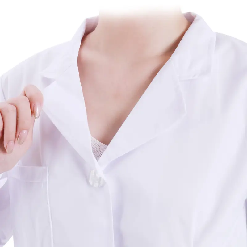 White Medical Lab Coat Long Short Sleeve Doctor Nurse Pharmacy - Image 4