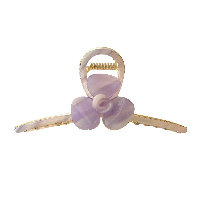 Women's Purple Bow Cross Bow Clip for Hair - Image 12