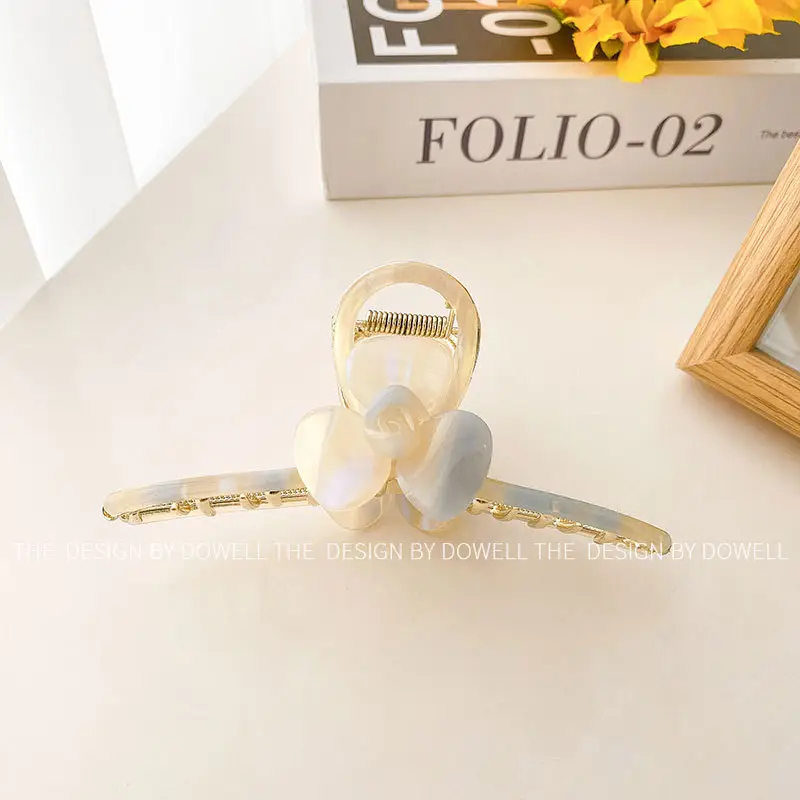 Women's Purple Bow Cross Bow Clip for Hair - Image 4