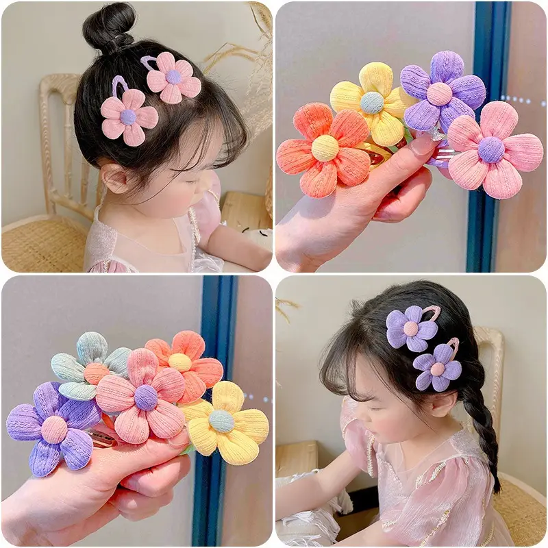 Children's Flower Hairpin for Girls Rainbow Clip - Image 7