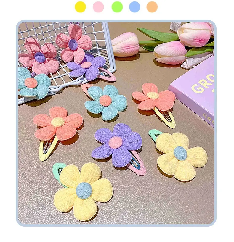 Children's Flower Hairpin for Girls Rainbow Clip — feature 10