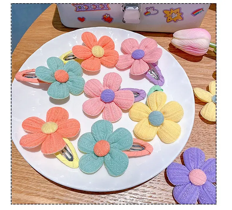 Children's Flower Hairpin for Girls Rainbow Clip — feature 11