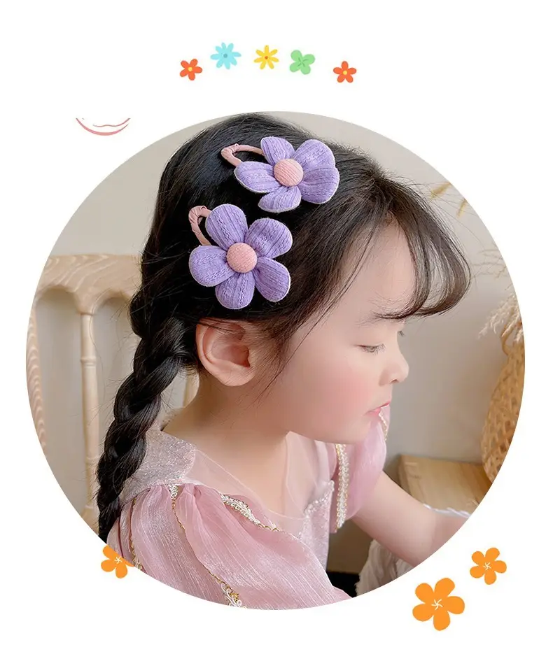 Children's Flower Hairpin for Girls Rainbow Clip — feature 4