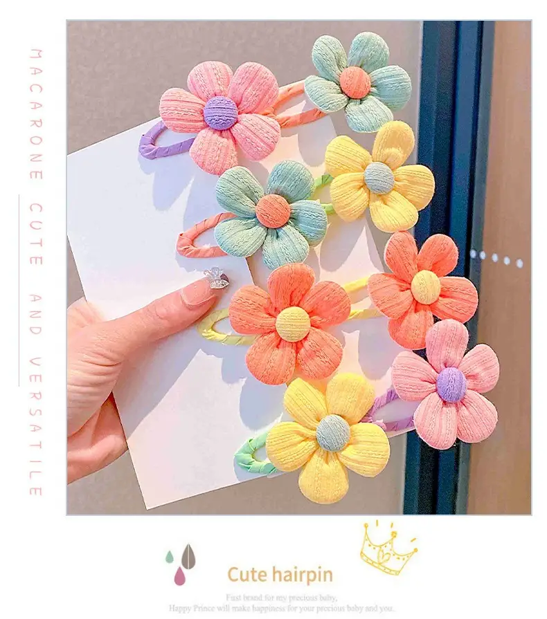 Children's Flower Hairpin for Girls Rainbow Clip — feature 7