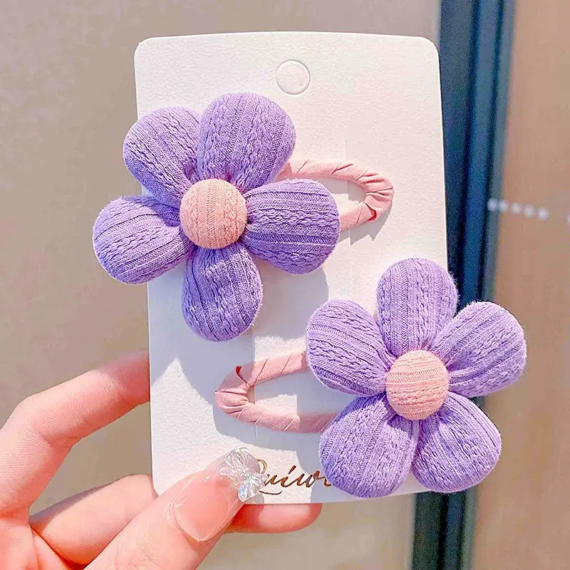 Children's Flower Hairpin for Girls Rainbow Clip - Image 2