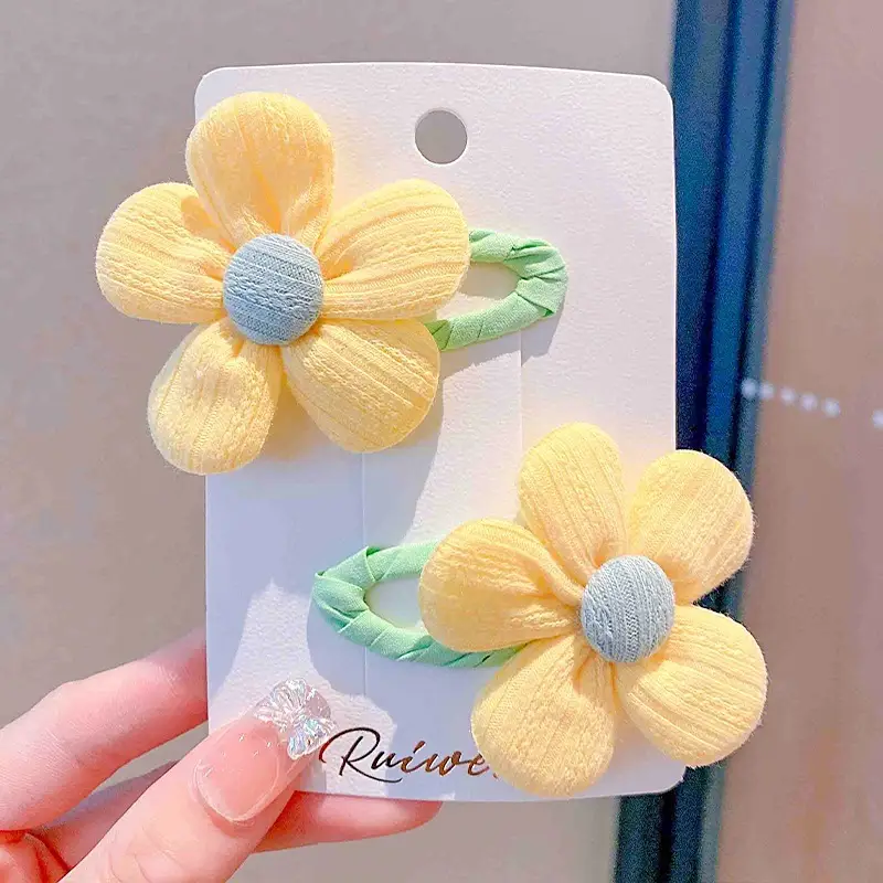 Children's Flower Hairpin for Girls Rainbow Clip - Image 4