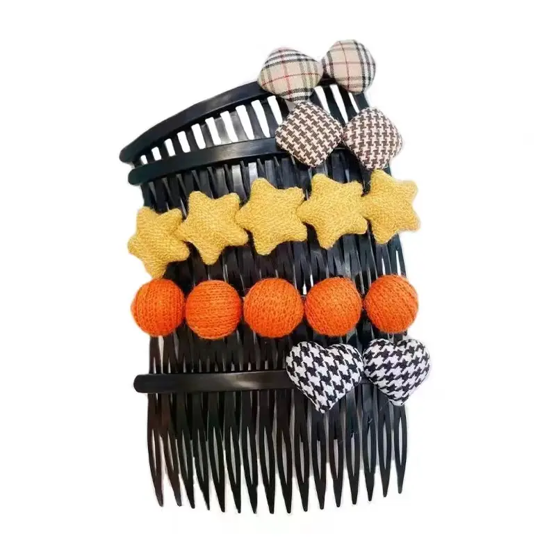 5-Piece Purple Ginkgo Hair Comb Set for Women - Image 8