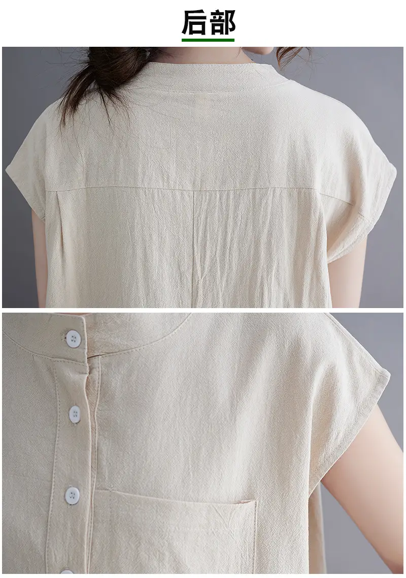 Women Cotton Linen Sleeveless T-Shirt 2022 Summer — feature 35