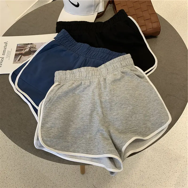 Women's Side Stripe Sports Shorts White Edge Slim Fit — feature 10