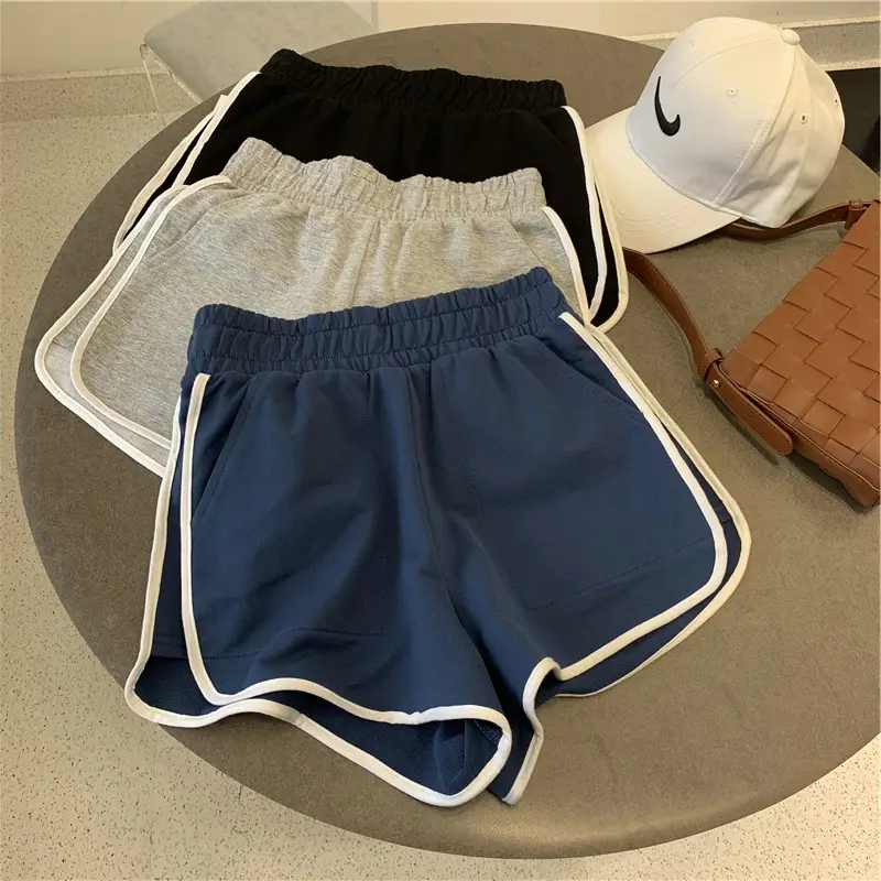 Women's Side Stripe Sports Shorts White Edge Slim Fit — feature 11
