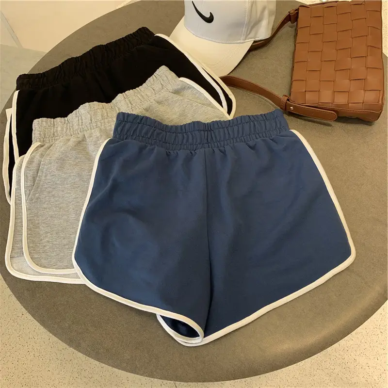 Women's Side Stripe Sports Shorts White Edge Slim Fit — feature 12