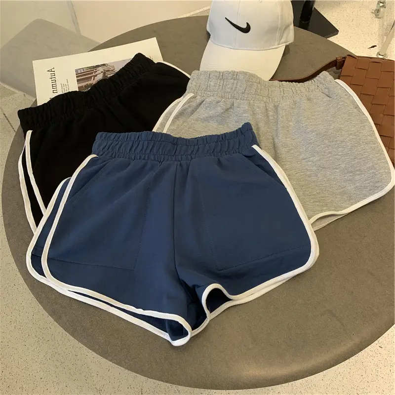 Women's Side Stripe Sports Shorts White Edge Slim Fit — feature 13