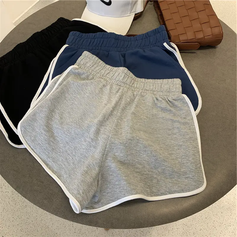 Women's Side Stripe Sports Shorts White Edge Slim Fit — feature 14