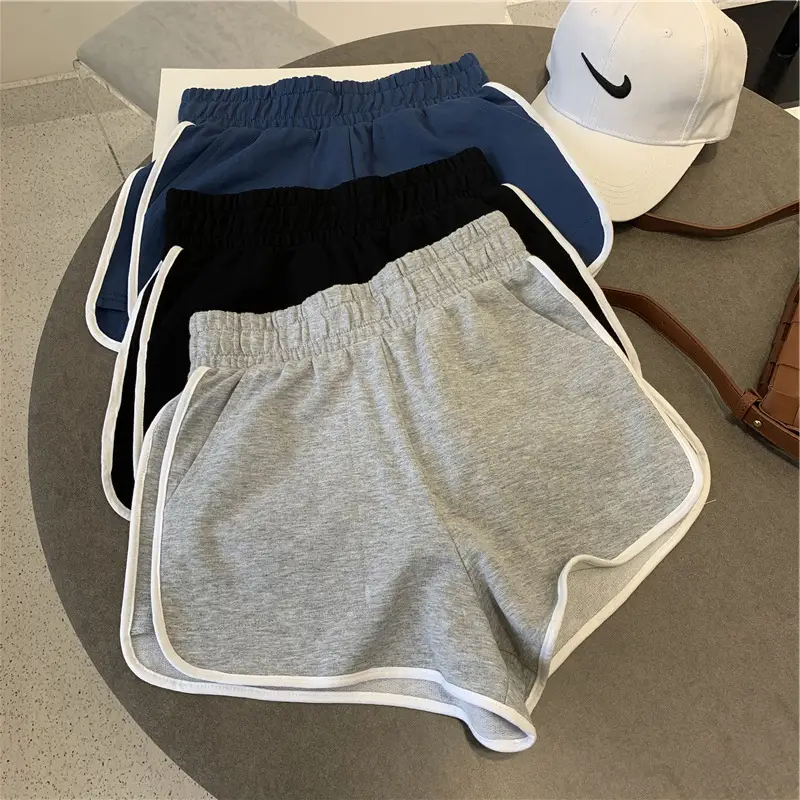 Women's Side Stripe Sports Shorts White Edge Slim Fit — feature 3