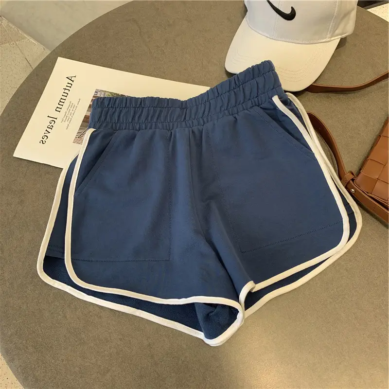 Women's Side Stripe Sports Shorts White Edge Slim Fit — feature 4