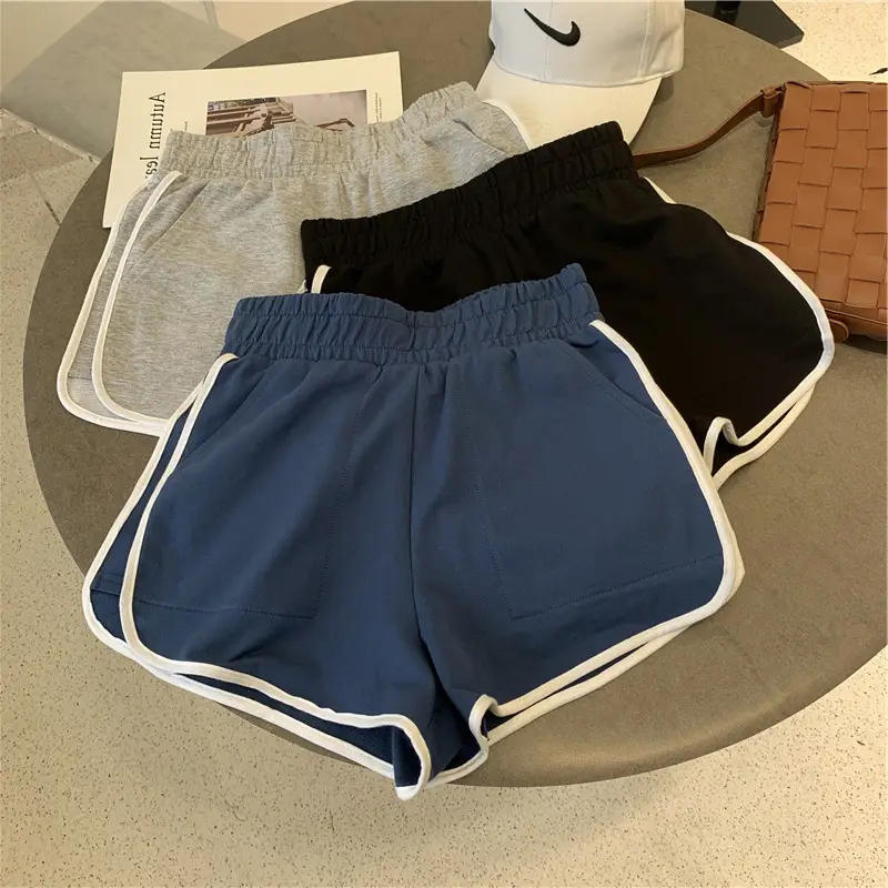 Women's Side Stripe Sports Shorts White Edge Slim Fit — feature 7