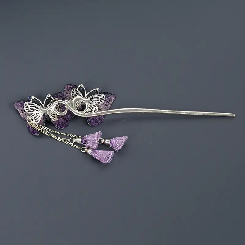 New Chinoiserie Butterfly Metal Hairpin for Women — feature 9