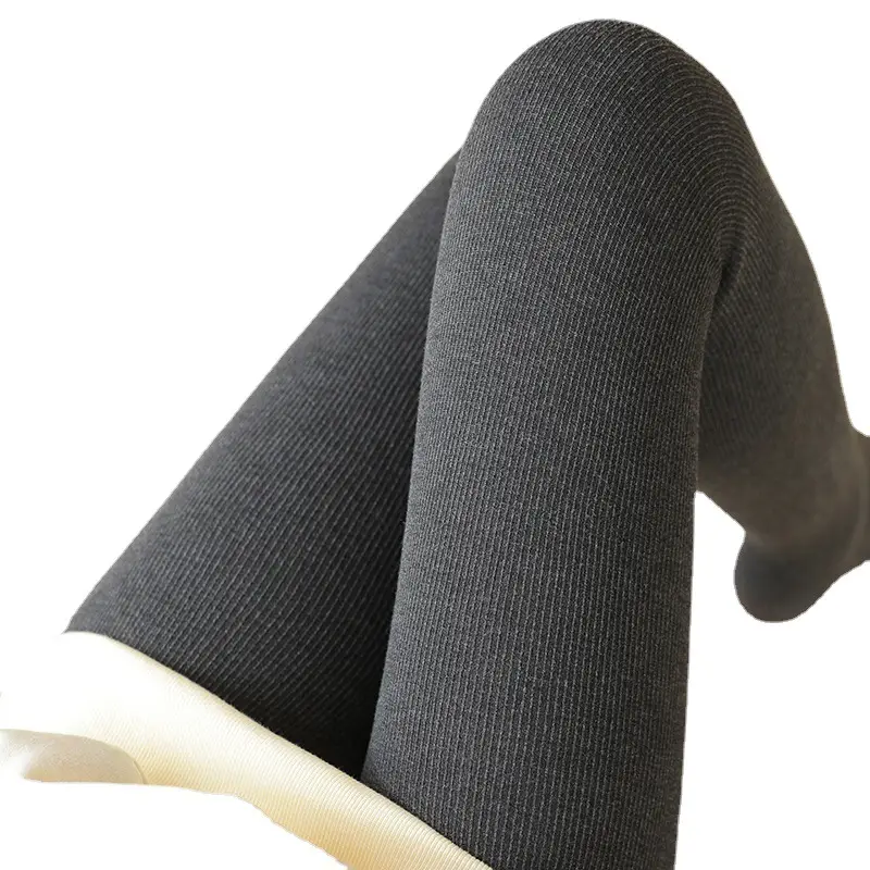 Women's Fleece Lined Winter Leggings with Vertical Stripe - Image 15