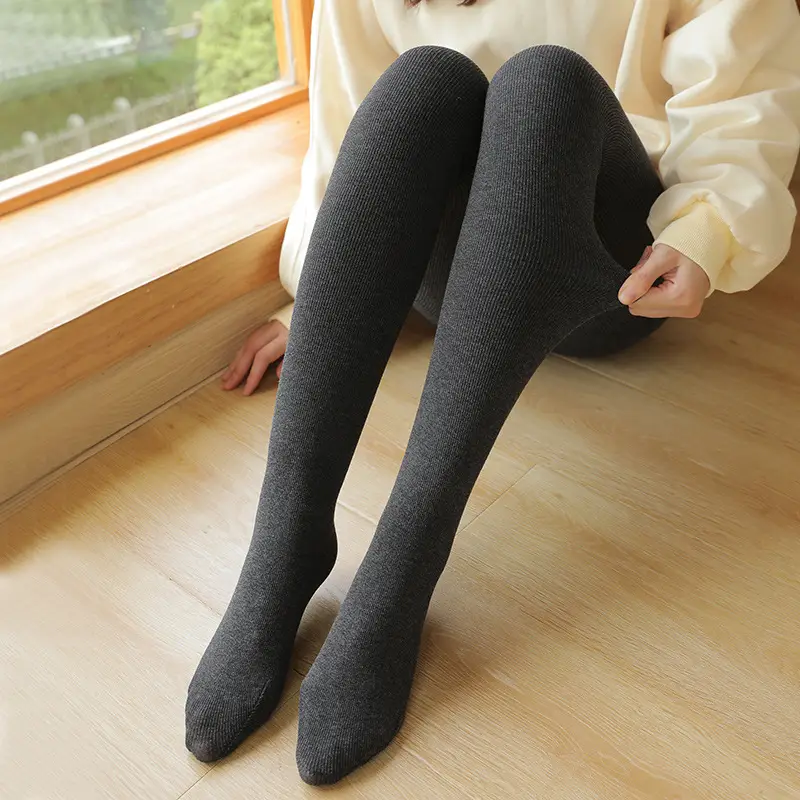 Women's Fleece Lined Winter Leggings with Vertical Stripe - Image 7