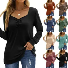2023 Printed Long Sleeve Waist Shirt Top for Women — feature 3