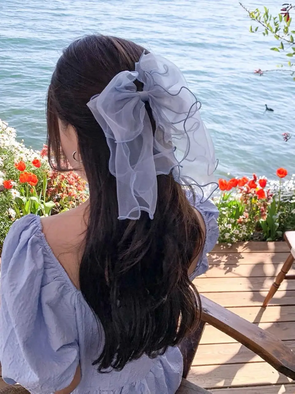 Fairy Mesh Bow Hairpin White Dream Super Fairy Princess Clip — feature 1