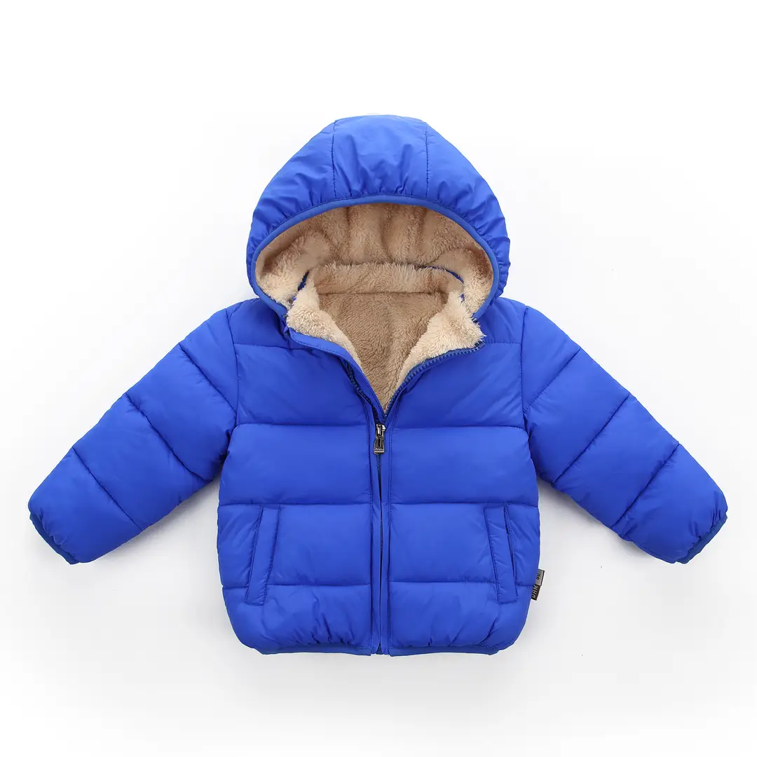 Amazon 2026 Kidsren's Fleece down Cotton Jacket for Boys and Girls, Hooded Plaid Style Baby Autumn and Winter Warm Jacket — feature 1