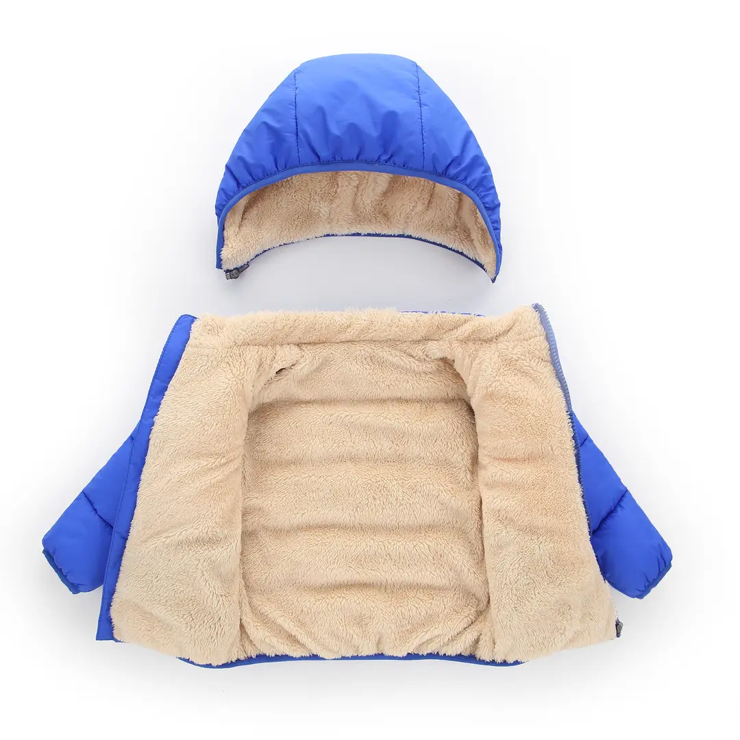 Amazon 2026 Kidsren's Fleece down Cotton Jacket for Boys and Girls, Hooded Plaid Style Baby Autumn and Winter Warm Jacket — feature 10