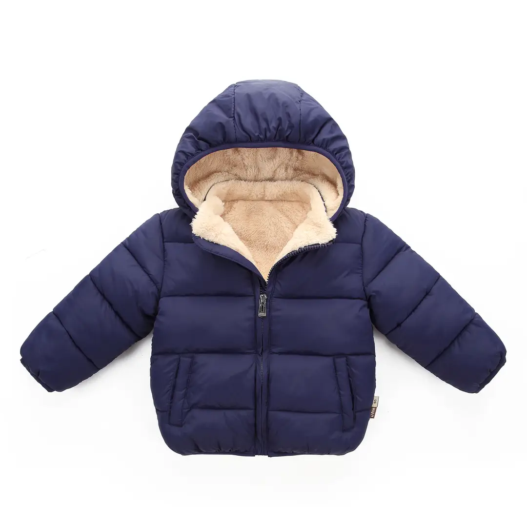 Amazon 2026 Kidsren's Fleece down Cotton Jacket for Boys and Girls, Hooded Plaid Style Baby Autumn and Winter Warm Jacket — feature 5