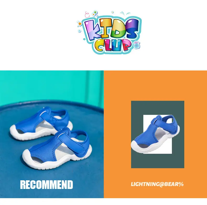 Pink Mesh Beach Sandals for Boys Girls Infants — feature 11