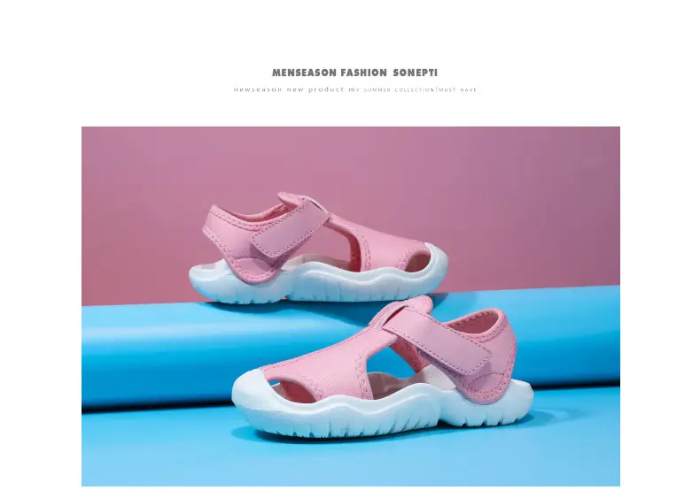 Pink Mesh Beach Sandals for Boys Girls Infants — feature 18