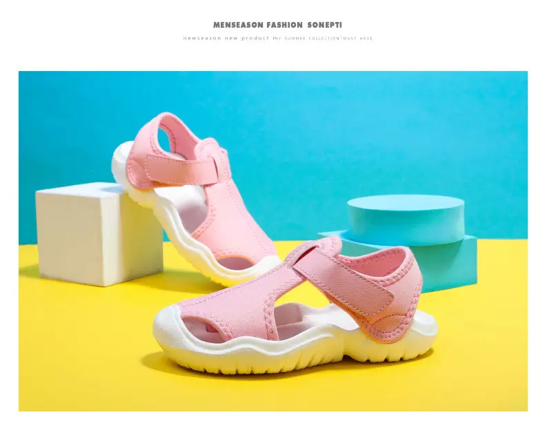 Pink Mesh Beach Sandals for Boys Girls Infants — feature 20