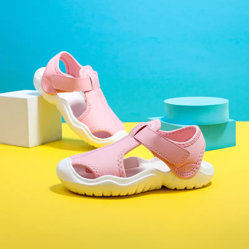 Pink Mesh Beach Sandals for Boys Girls Infants