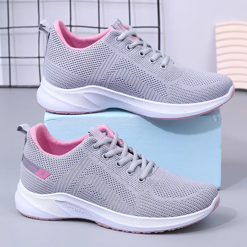 Women's Shoes 2026 Autumn New Sports Casual Shoes Foreign Trade Cross-Border Running Breathable Soft-Soled Fly-Knit Shoes Dropshipping - Image 2