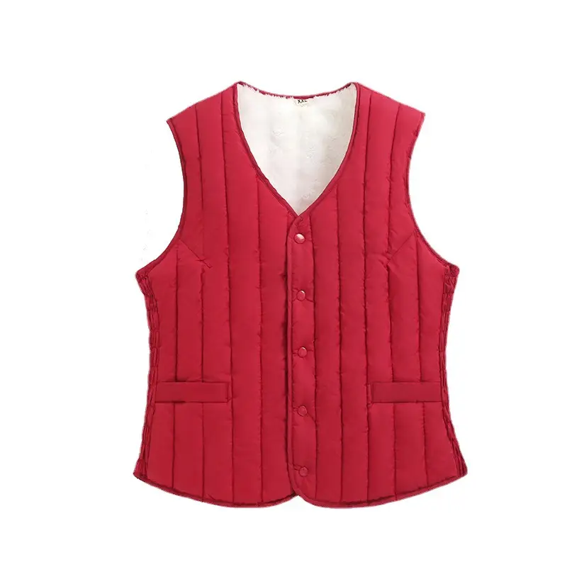 Fleece Lined Button Vest for Women Middle Age Elderly - Image 12