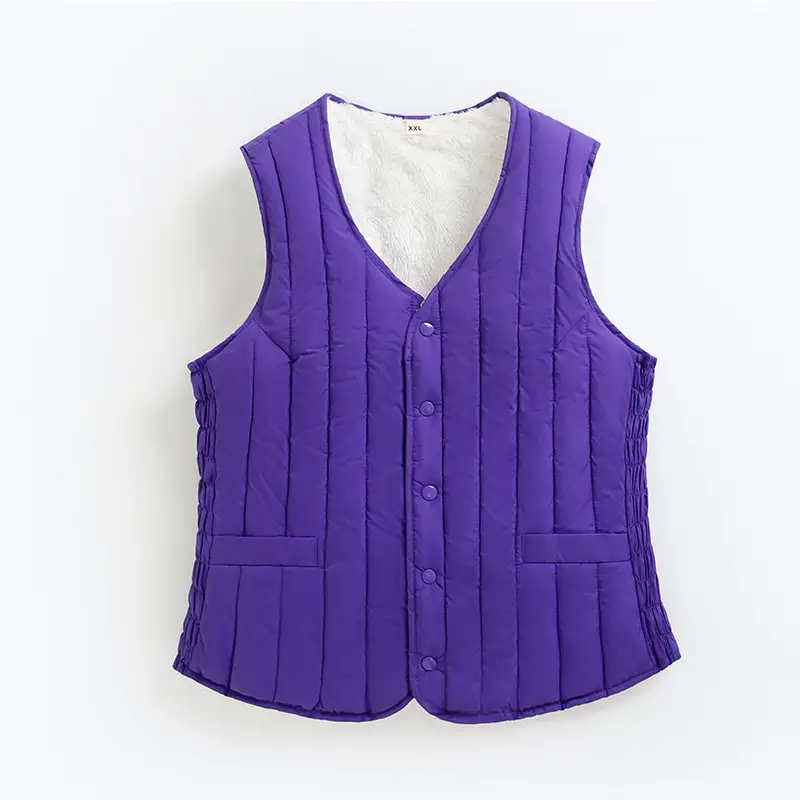 Fleece Lined Button Vest for Women Middle Age Elderly - Image 6