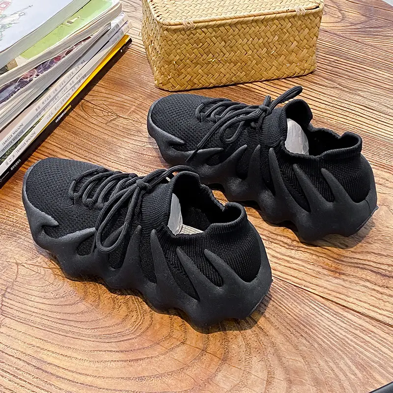 2024 New Summer Breathable Casual Running Shoes Volcano Socks Shoes Men's Couple Style Fly Woven Coconut Shoes Women F450 - Image 6