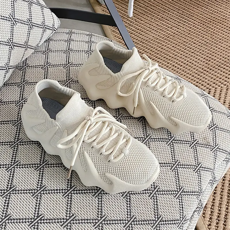 2024 New Summer Breathable Casual Running Shoes Volcano Socks Shoes Men's Couple Style Fly Woven Coconut Shoes Women F450 - Image 7
