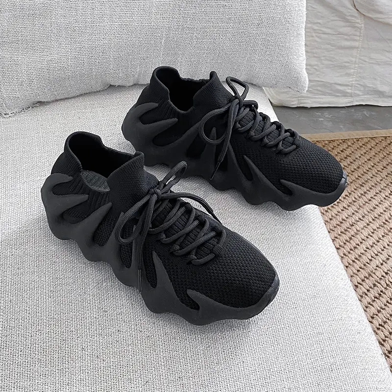 2024 New Summer Breathable Casual Running Shoes Volcano Socks Shoes Men's Couple Style Fly Woven Coconut Shoes Women F450 - Image 2