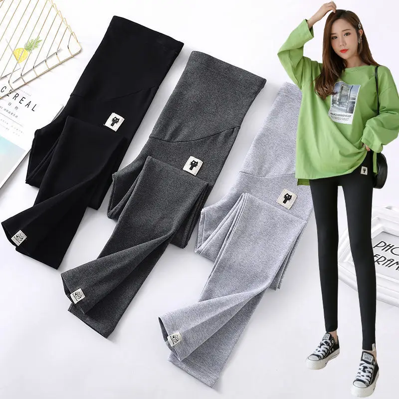 Pregnant Women's Black Modal Leggings Large Size - Image 4