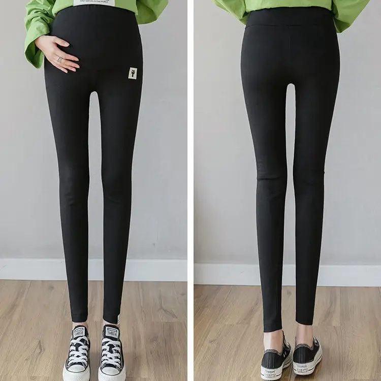 Pregnant Women's Black Modal Leggings Large Size - Image 6