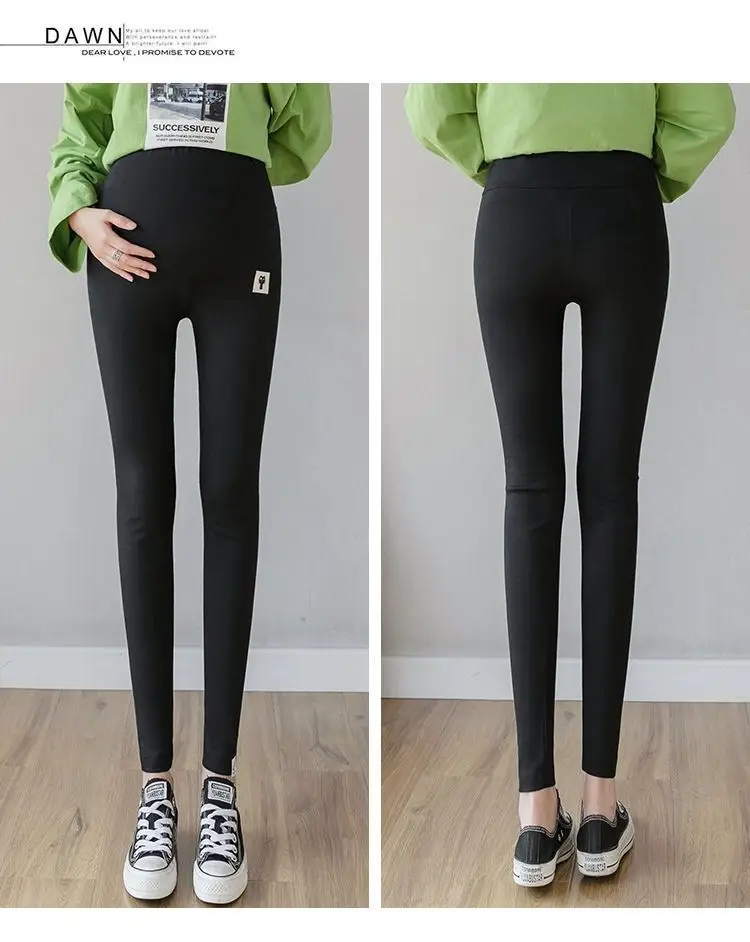 Pregnant Women's Black Modal Leggings Large Size — feature 19