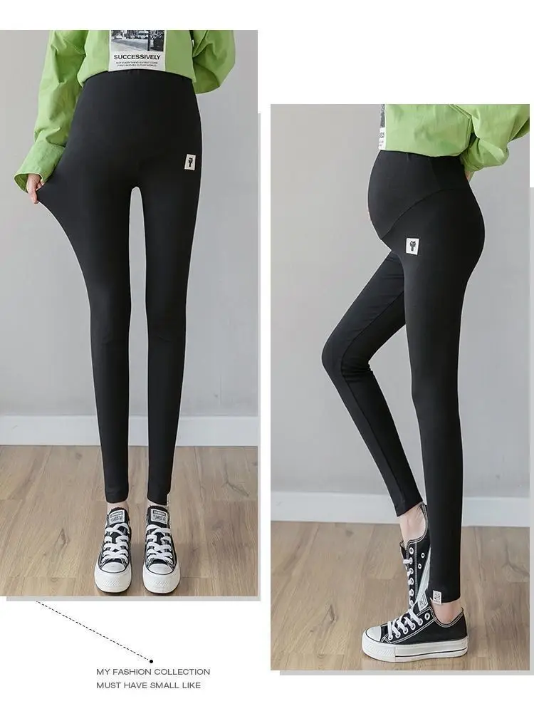 Pregnant Women's Black Modal Leggings Large Size — feature 20