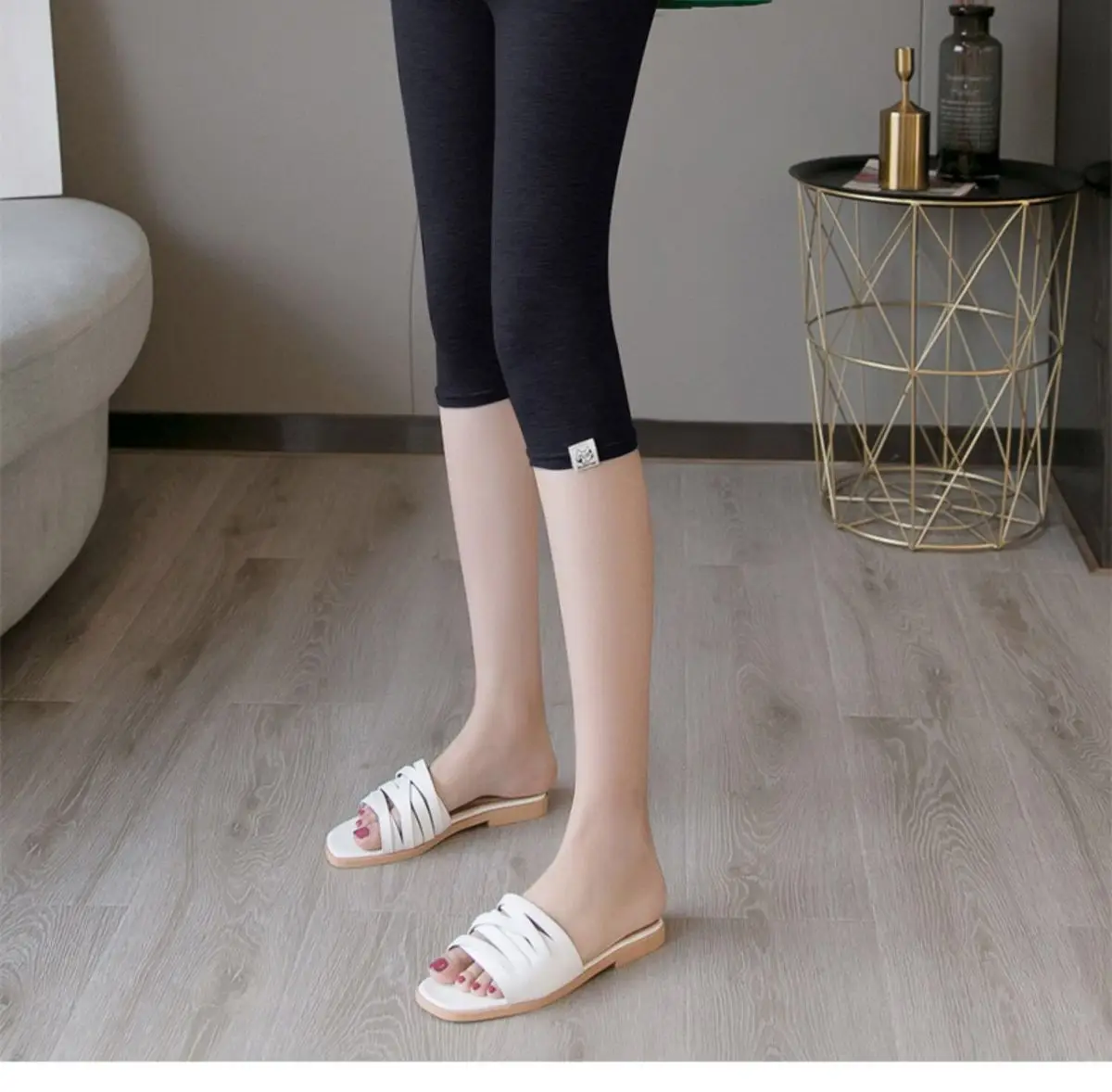 Pregnant Women's Black Modal Leggings Large Size — feature 29