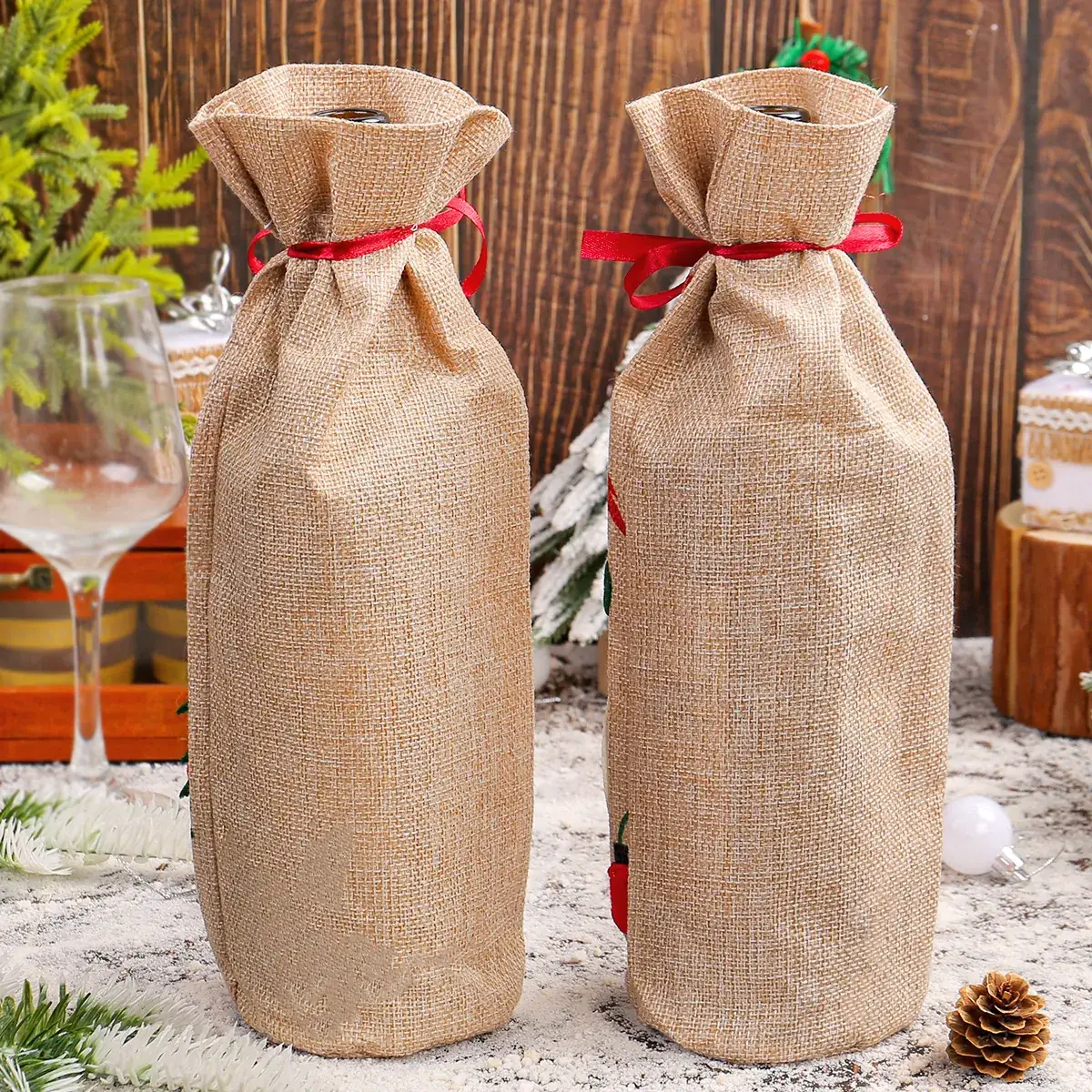 Jingchen Snowman Wine Set Christmas Decor - Image 6