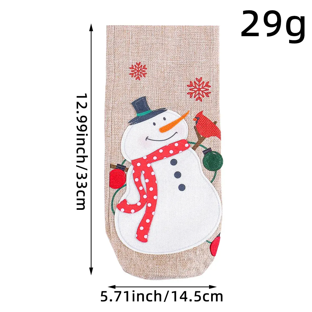 Jingchen Snowman Wine Set Christmas Decor - Image 2