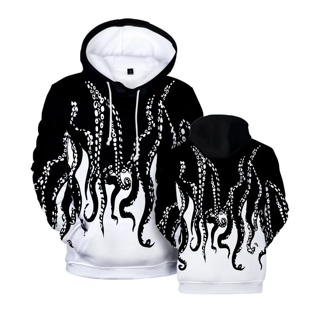 Men's Red Flame Hoodie Set with Hooded Neck
