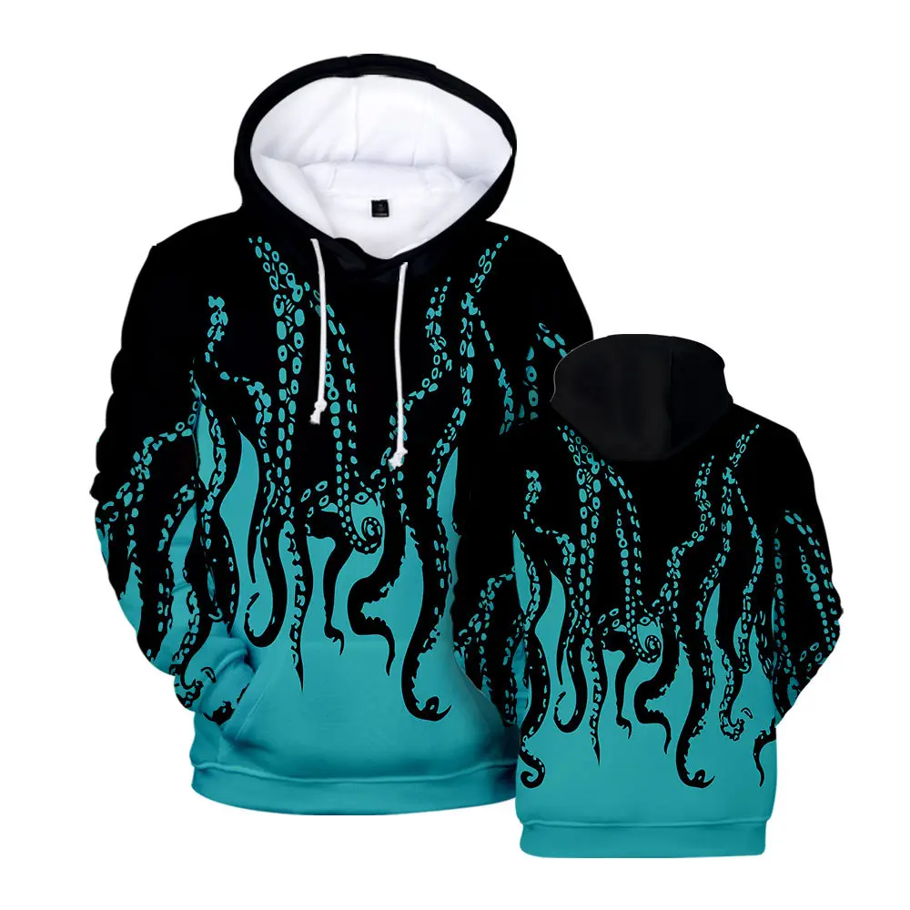Men's Red Flame Hoodie Set with Hooded Neck